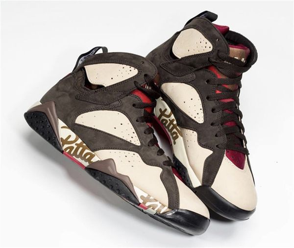 

2019 release patta x 7 og sp men basketball shoes tough red-velvet brown crimson at3375-200 shimmer 7s authentic sports shoes with box, Black