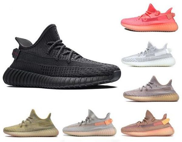 

with box yecheil yeehu cloud white glow green cream reflective black running shoes antila kanye west designer zebra citrin sneakers c65#