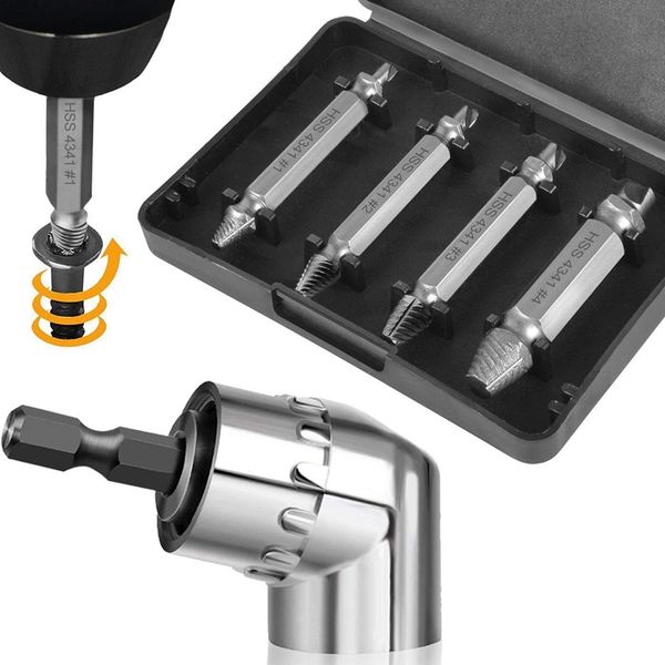 

damaged screw extractor and remove set/easily remove stripped or damaged screws/kit of 4 stripped screw removers - for removing