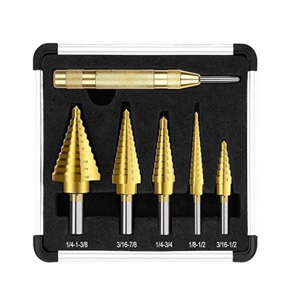 

high speed steel 5 type drill bit multifunctional electric titanium coated drill accessories hole jig fits into power tools