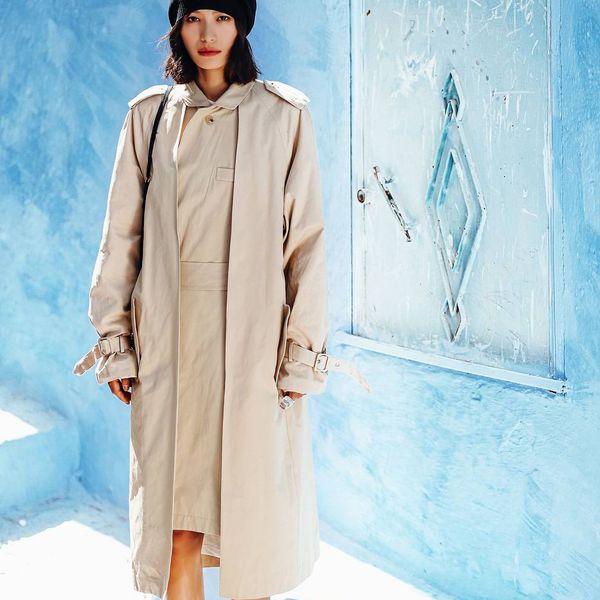 

to gladself women's 2018 spring fashion casual designer trench coat overlay long windbreaker for women, Tan;black