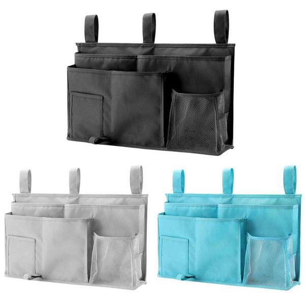 

multi-pockets oxford cloth bedside hanging storage bags waterproof multi-pocket dormitory widen holder bedroom home organizer