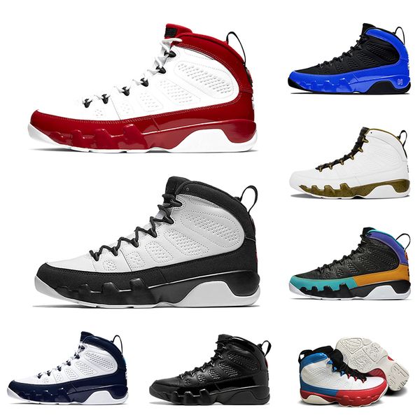 

9 9s men basketball shoes bred racer blue gym red unc space mens trainer sports sneakers size 7-13