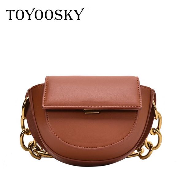 

toyoosky women crossbody bag fashion semicircle saddle bags pu leather shoulder bags for female handbags bolsas