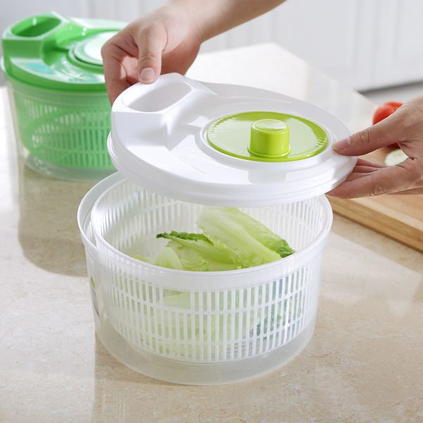 

new fashion vegetable washing spinner salad drying basket for lettuce herb fruit dehydrator easy salad tool bowls