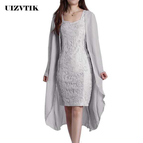 

elegant lace summer dress women 2019 casual plus size slim autumn office bodycon dresses vintage back split dress cloak set, Black;pink