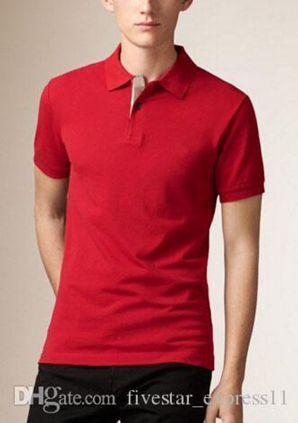 

2017 классический mens casual t shirt brit стиль 100% хлопок поло футболки летний отдых спортивные рубашки весна осень твердые футболку англ, White;black