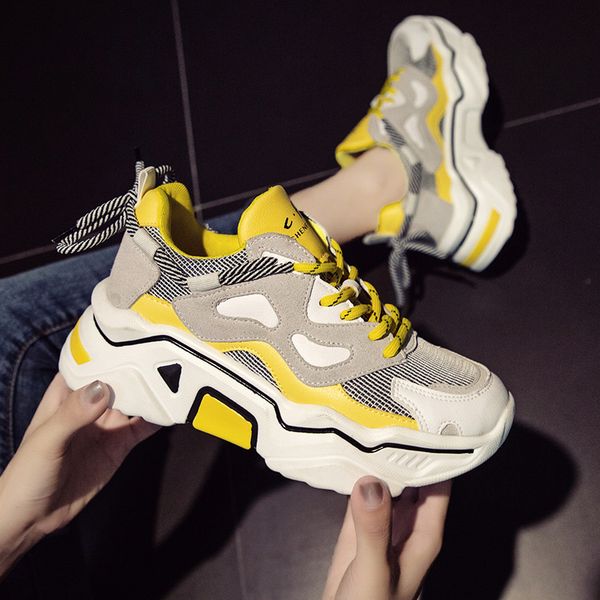 

women flats vulcanized shoes autumn comfortable breathable mesh platform shoes female fashion sneakers chaussure femme z1-17
