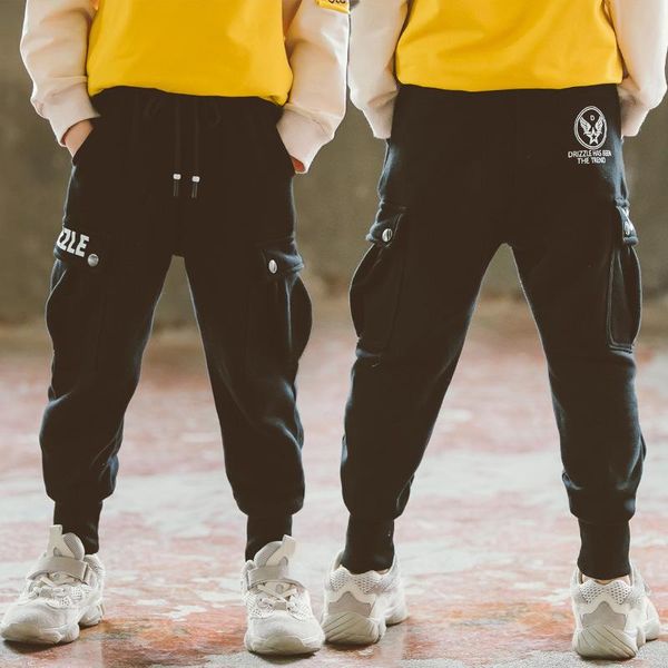 

детская одежда брюки осень мальчики трикотажные брюки детские спортивные комбинезоны, Blue