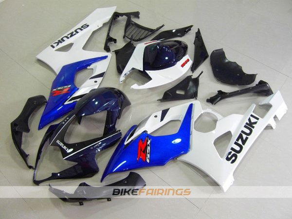 

4 gifts new abs motorcycle full fairings kits fit for suzuki gsx-r1000 k5 2005 2006 05 06 bodywork set custom white blue