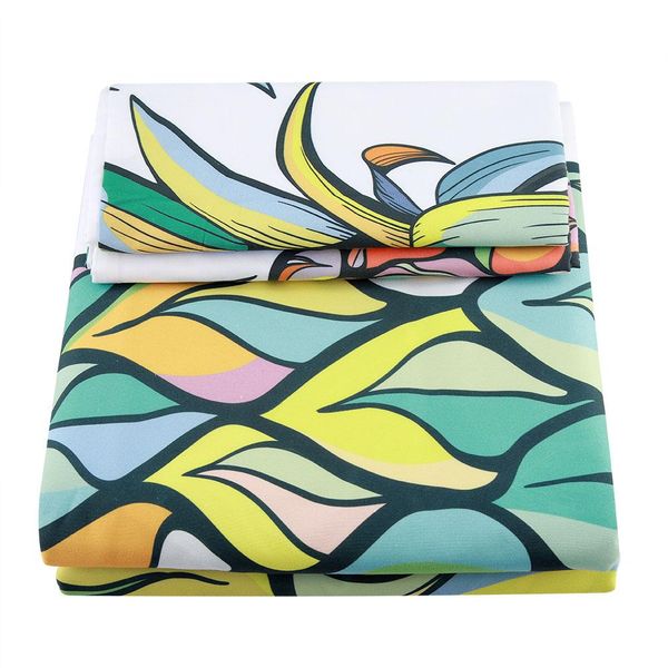 

3pcs 100% polyester printed duvet cover bedding set quilt cover pillowcase