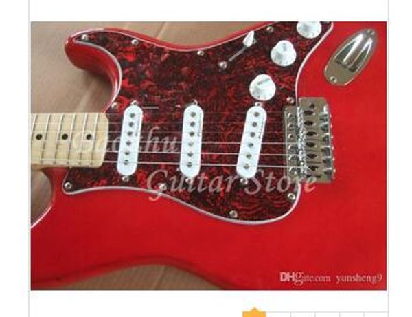 

electric guitar, red , red pickguard guitar,
