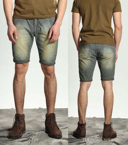 

лето простой стиль мужские джинсы узкие амер кака классический полосатый джинсовые шорты дизайнер 100% хлопок, White;black