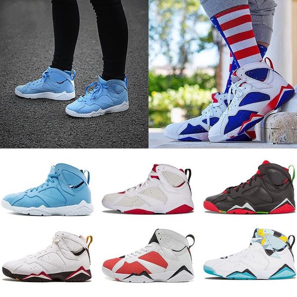 

new 7 hare university blue french blue gmp air raptor 7s men women basketball shoes olympic tinker retro b alternate easter eggs j7 sneakers