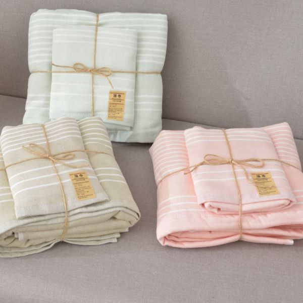

japanese cotton gauze face towel and bath towel two-pieces set home soft and breathable set