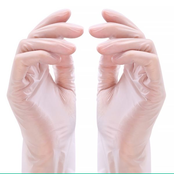 

100pcs protection gloves transparent pvc vinyl disposable gloves dishwashing latex rubber garden universal for home cleaning