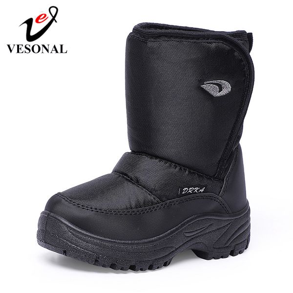 

vesonal brand 2019 snow boots for casual men boots shoes winter new warm short plush male sneakers men footwear waterproof, Black