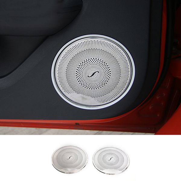 Chrome Car Door Speaker stereo Decorazione Trim piccolo per Ford Mustang 2015+ Accessori interni di alta qualità