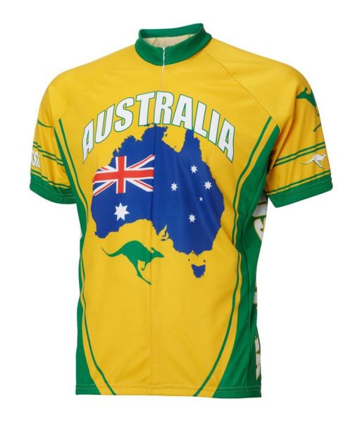 

men cycling jersey new short sleeve orange green australia mtb road race jerseys cycling clothes bike jersey bike wear, Black;red