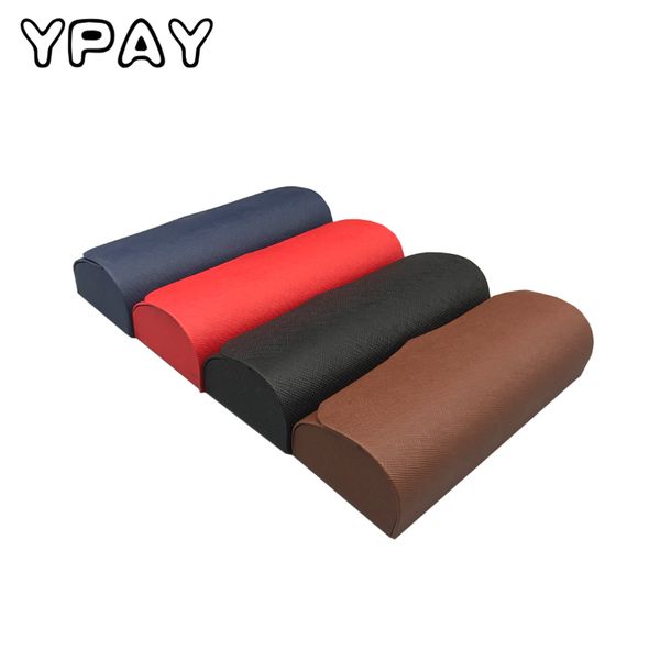 

ypay leather glasses case for men waterproof hard frame eyeglass case women reading glasses box multicolor spectacle cases, Silver