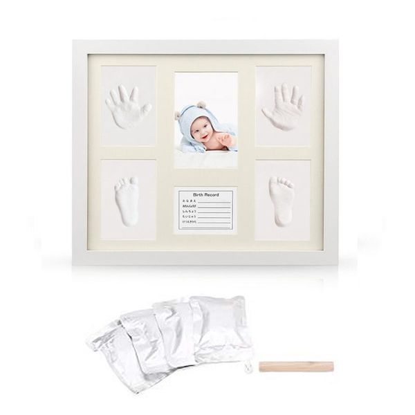 

hand & footprint makers newborn handprint kit footprint keepsake frames with english card baby diy gifts memorable decorations