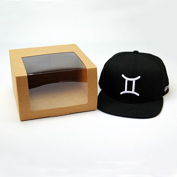 

clothes hat packing box kraft paper box with transparent window gift boxes