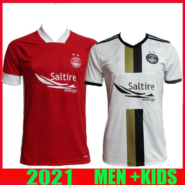 

thailand 2020 2021 aberdeen fc soccer jerseys home red wilson 20 21 aberdeen fc mcginn football shirts main mckenna soccer uniform, Black;yellow