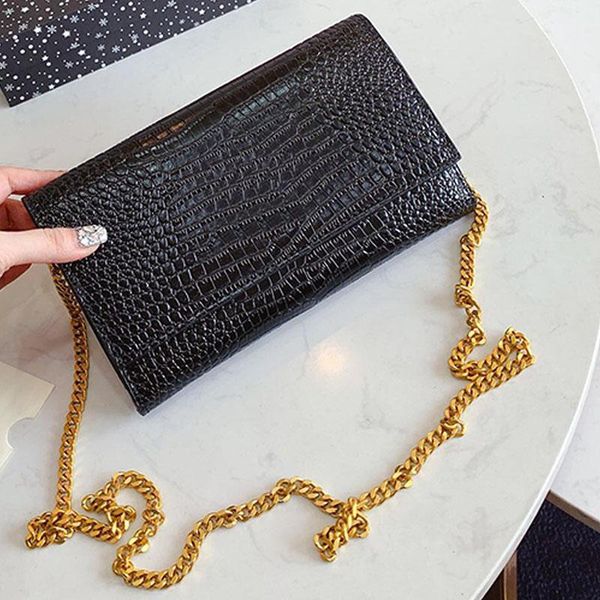 

women crocodile bags chain crossbody shoulder bags fashion leather brands handbags purses female bag designer bag high quality