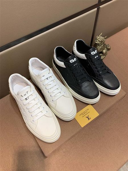 

h6 fashion casual shoes quality leather men shoes comfortable autumn and winter warm luxury shoes original box packaging zapatos hombre, Black