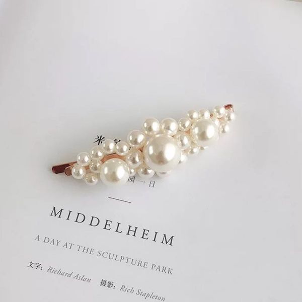 

crystal rhinestone letter pearl hair clips lady wedding party hair pins fashion girl letter barrettes woman hair accession x6204, Golden;silver