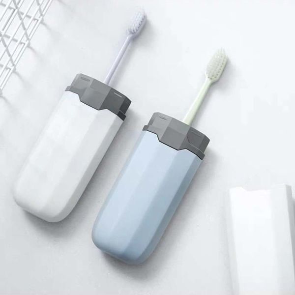 

1pc travel portable toothbrush toothpaste holder storage box case pencil practical container toothbrush organizer bathroom tools bathroom si
