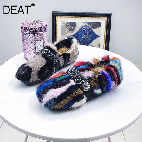 

deat] 2019 round toe shallow mixed colors crystal velvet high heels shoes women new autumn winter fashion 19i-a256, Black