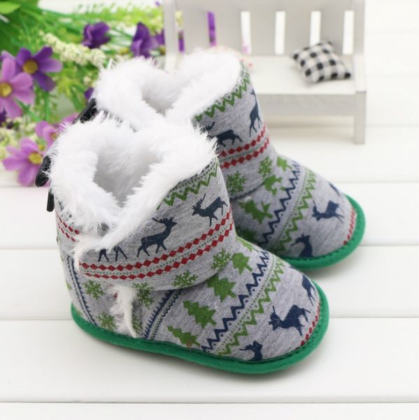 

christmas elk boots for newborn baby warm toddler shoes infants booties winter happy new year gifts
