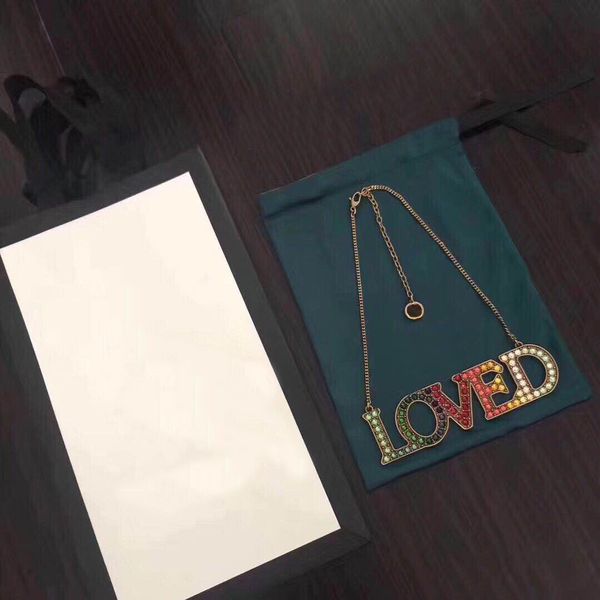 

fashion- brand loved designer necklace for lady design women party wedding engagement luxury jewelry with for bride, Black