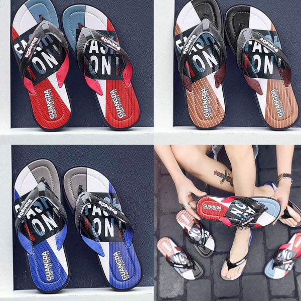 

хорошее качество дизайнеры сандалии тапочки синий красный черный полоса дизайн мужчины женщины классический дамы лето открытый пляж вьетнамк, Black