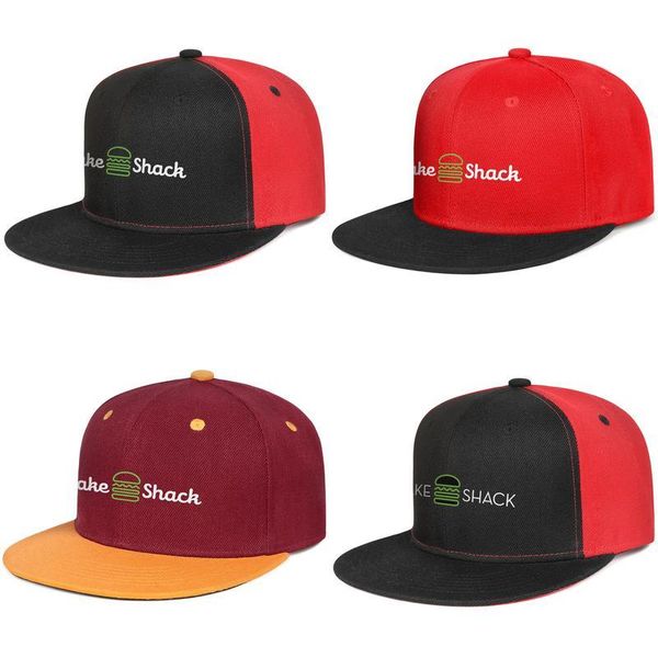 

shake shack logo mens and women snap back baseballcap cool hipster hip hopflat brimhats shake shack serving up burgers logo burger hot, Blue;gray