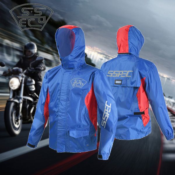 

sspec men motorcycle rider rain coat suit fishing jackets&pants biker suit riding reflective capa de chuva motoqueiro breathable