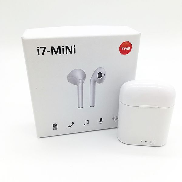 

I7 i7 tw mini twin wirele bluetooth earphone double earbud with charger dock tereo headphone for iphone x xr 8 7 9 plu android