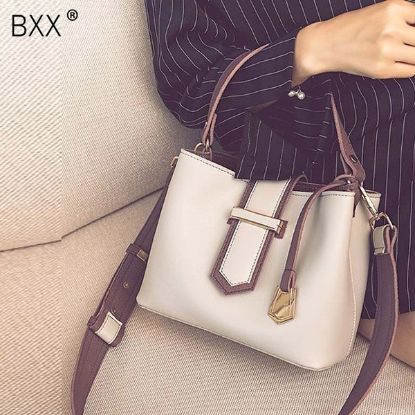 

bxx] 2019 new fashion women's pu leather large capacity single shoulder bag female bucket crossbody bag party handbag oe608