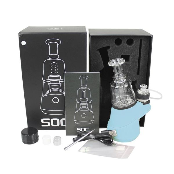 

100% первоначально SOC Enail Starter Kit Комплект 2600mah TC Vape Mod С Wax Форсунка Concentrate Shatter Budder Dabber Рог