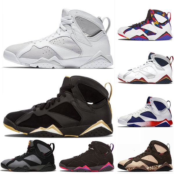 

7 7s basketball shoes patta raptors olympic gmp french blue ray allen tinker alternate hare jumpman retro trainers 7s mens sneakers