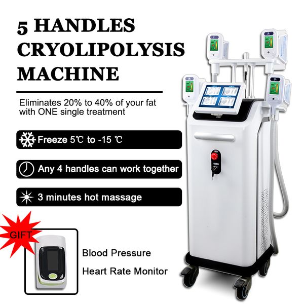 

2019 cryolipolysis fat ing slimming machine weight loss fat reduction cellulite removal equipment double chin remoal 5 cryo handles