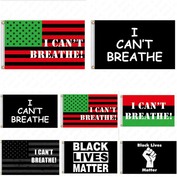 

90 * 150см я не могу дышать flag black протест сша баннеры письма печать сад флаги американский parade флаги home decor party d6411