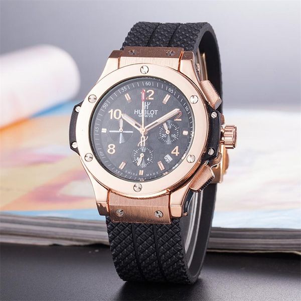 

Fa hion hub watch run econd quartz movement diameter 48mm wri twatch brand man watch luxury waterproof topwatch chronograph wri twatche