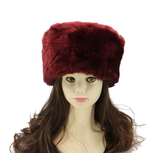 

winter hats for ladies bomber hat fluffy faux fur red warm earflap cap windproof women thicker russian ushanka hat black, Blue;gray