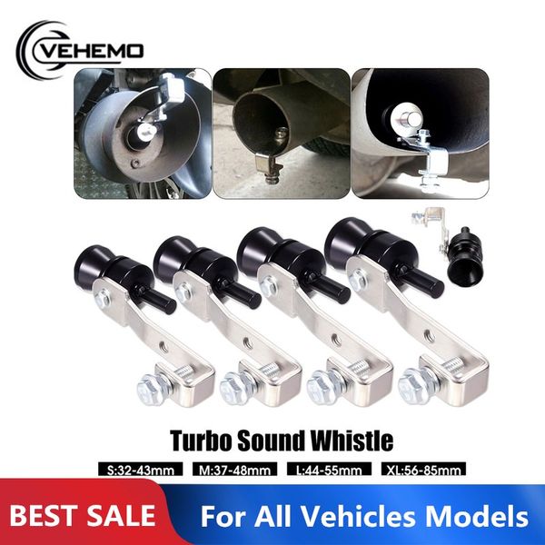 

vehemo 4 size xl car turbo sound whistle exhaust pipe blowoff simulators valve muffler bov simulator aluminum universal