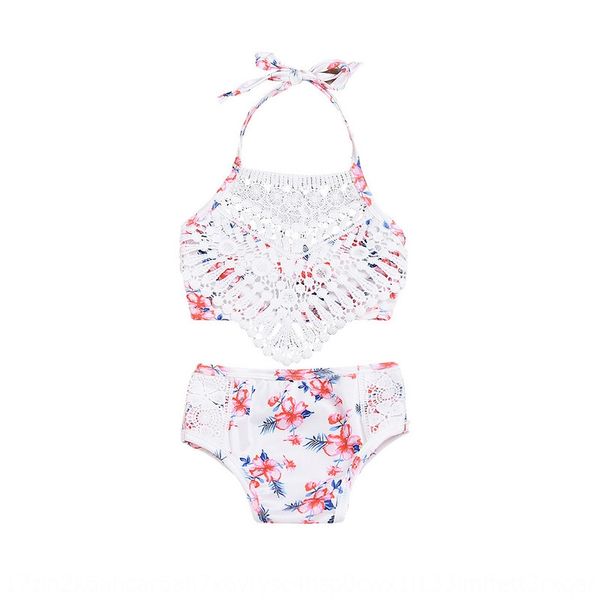 

wear girl sling split sling children's clothing swimsuit children's wear printed swimsuit, White;black