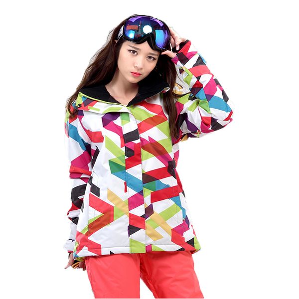 

gsou snow female skiing jacket snowboard jacket outdoor hiking camping waterproof for women