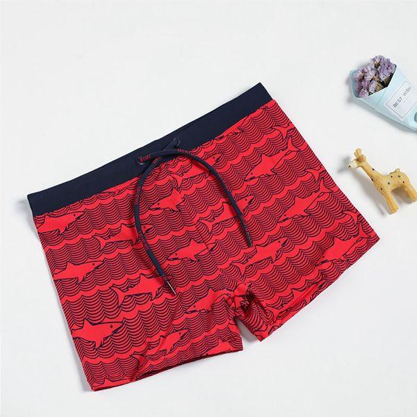 

swimming trunks boys shark printed drawstring short pants swimwear swimsuit shark sea fish printed beach short pants trousers