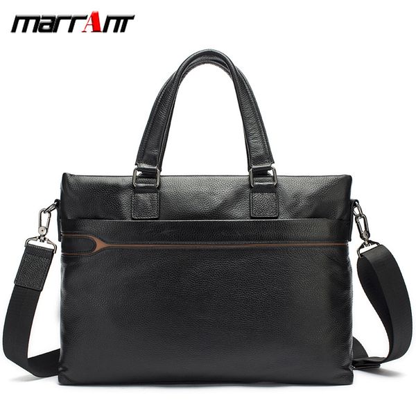 

european and american men's portable briefcase fashion trend business shoulder computer bag leather men's bag